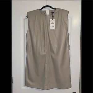 ZARA Faux Leather Dress